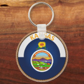 Porte-clés Sceau du drapeau de l'État du Kansas (Recto)