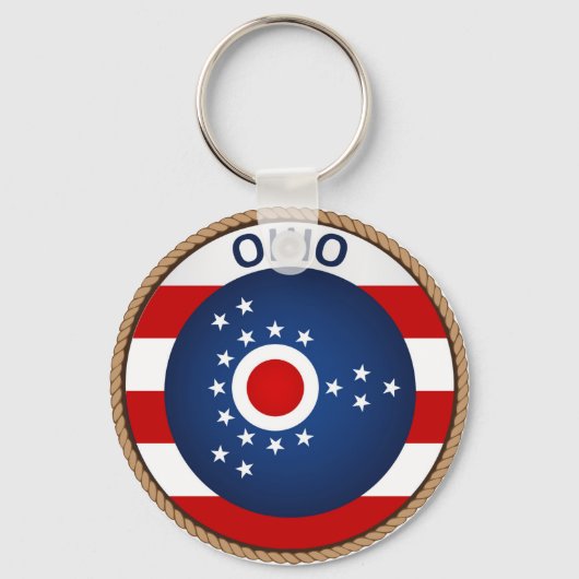 Porte-clés Sceau du drapeau de l'Ohio (Recto)