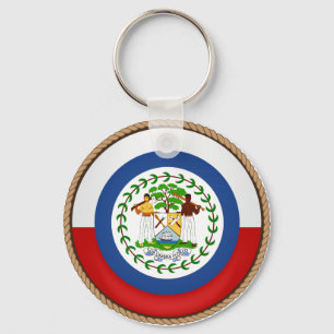 Porte-clés Sceau du drapeau du Belize cool