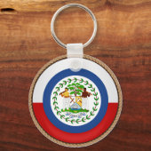 Porte-clés Sceau du drapeau du Belize cool (Recto)