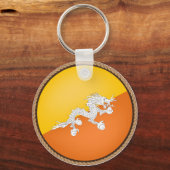 Porte-clés Sceau du drapeau du Bhoutan cool (Recto)
