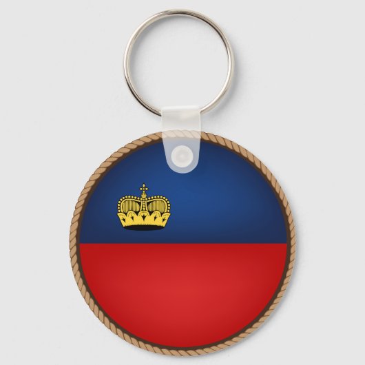 Porte-clés Sceau du drapeau du Liechtenstein cool (Recto)