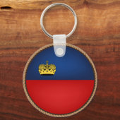 Porte-clés Sceau du drapeau du Liechtenstein cool (Recto)