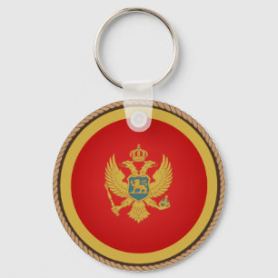 Porte-clés Sceau du drapeau du Monténégro cool