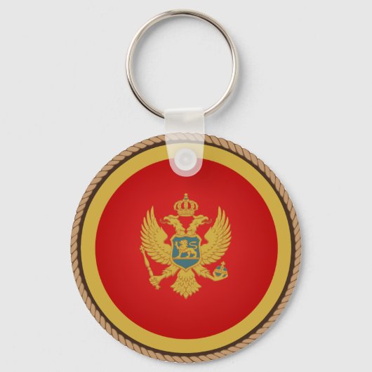 Porte-clés Sceau du drapeau du Monténégro cool (Recto)