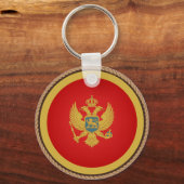 Porte-clés Sceau du drapeau du Monténégro cool (Recto)