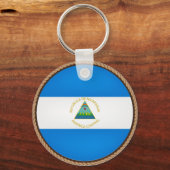Porte-clés Sceau du drapeau du Nicaragua cool (Recto)