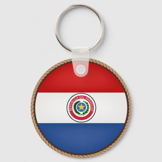Porte-clés Sceau du drapeau du Paraguay cool (Recto)
