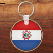 Porte-clés Sceau du drapeau du Paraguay cool (Recto)