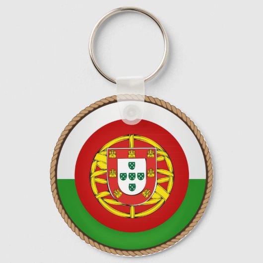 Porte-clés Sceau du drapeau du Portugal cool (Recto)