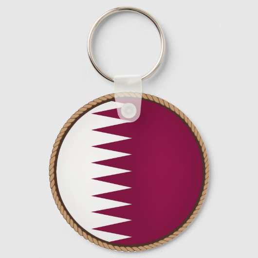Porte-clés Sceau du drapeau du Qatar cool (Recto)