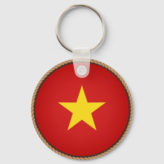 Porte-clés Sceau du drapeau du Vietnam cool (Recto)