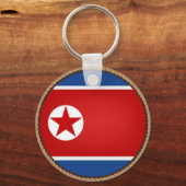 Porte-clés Sceau du drapeau nord-coréen cool (Recto)
