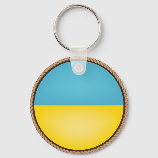 Porte-clés Sceau du drapeau ukrainien cool (Recto)