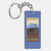 Porte-clés Scène de caribou - Anchorage, Alaska (Devant gauche)