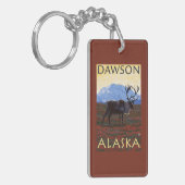 Porte-clés Scène de caribou - Dawson, Alaska (Devant gauche)