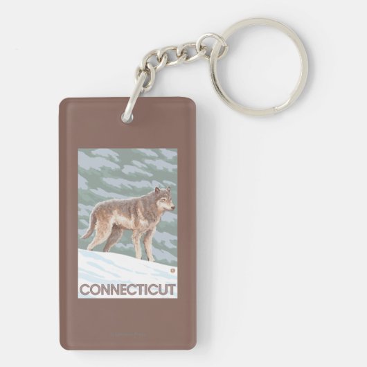 Porte-clés Scène de ConnecticutWolf (Dos)