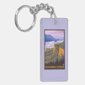 Porte-clés Scène de gorge du fleuve Columbia avec le point de (Devant gauche)