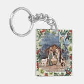 Porte-clés Scène de la Nativité, Joy to the World, (Devant gauche)