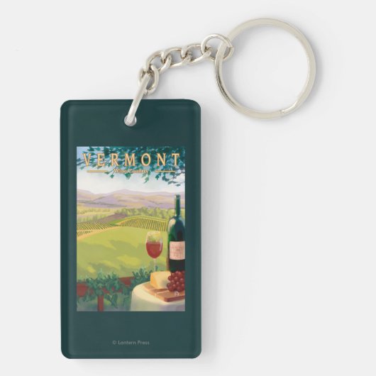 Porte-clés Scène de pays de VermontWine (Dos)