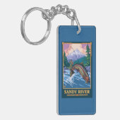 Porte-clés Scène de pêche de mouche - rivière de Sandy, (Devant gauche)