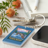 Porte-clés Scène de pêche de mouche - rivière de Sandy, (Devant droit)