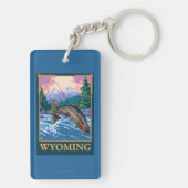 Porte-clés Scène de pêche de mouche - Wyoming (Dos)