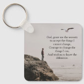 Porte-clés Scène de plage contemplative de la prière de la sé (Recto)