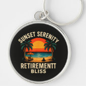 Porte-clés Scène de plage de retraite sérénité coucher de sol (Devant)