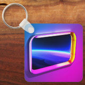 Porte-clés Scène de portail spatial électrique (Recto)