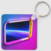 Porte-clés Scène de portail spatial électrique (Dos)