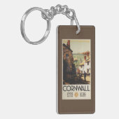 Porte-clés Scène de rue avec deux hommes travaillant le (Devant gauche)