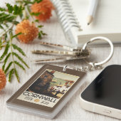 Porte-clés Scène de rue avec deux hommes travaillant le (Devant droit)