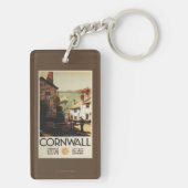 Porte-clés Scène de rue avec deux hommes travaillant le (Dos)