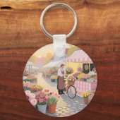 Porte-clés Scène de rue Fleur Solaire (Verso)