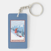 Porte-clés Scène de surfeur - Washington (Dos)