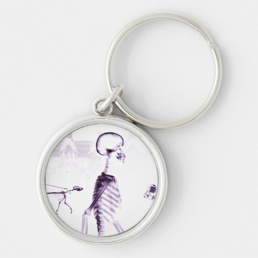 Porte-clés Scène de ville violette X-Ray Skeleton (Devant)