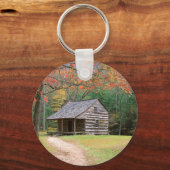 Porte-clés Scène Historique Cabine De Journal Dans Smoky (Recto)