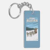 Porte-clés Scène Sledding de chien - Seward, Alaska (Devant gauche)