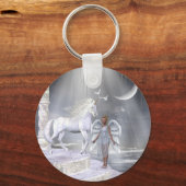 Porte-clés Scène Unicorne d'ange céleste (Recto)
