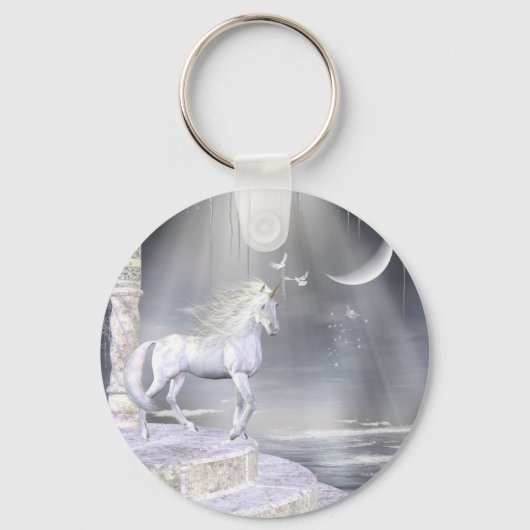 Porte-clés Scène Unicorne d'ange céleste (Recto)