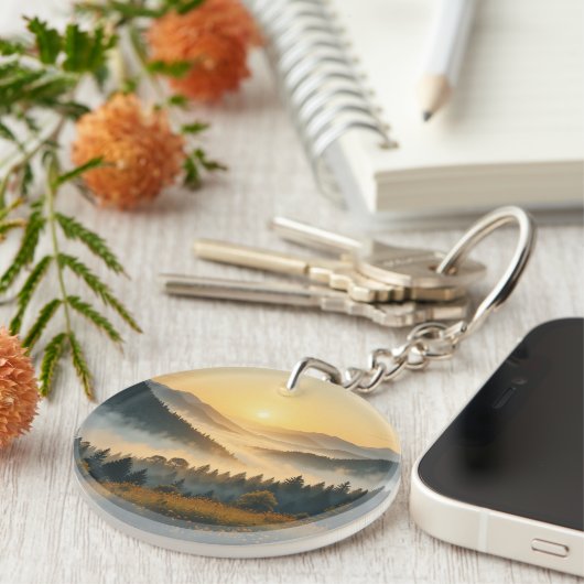 Porte-clés Scenic Nature Landscape Acrylic Keychain  (Devant Droit)