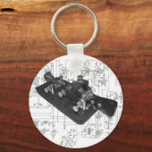 Porte-clés Schéma de clé radio du code Morse (Recto)