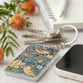 Porte-clés Schéma floral William Morris Strawberry Thief (Devant droit)