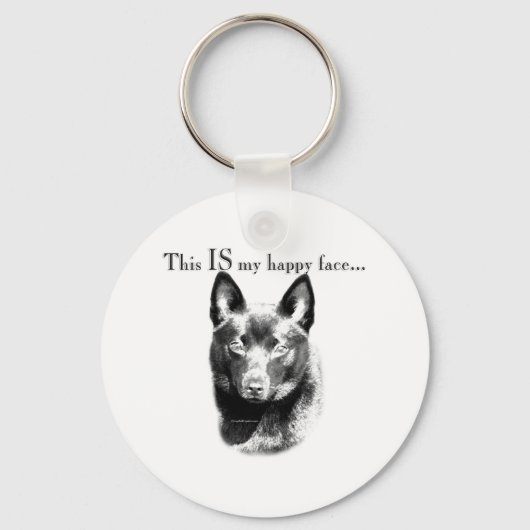 Porte-clés Schipperke Joyeux Visage (Recto)