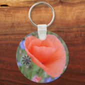 Porte-clés Schlüsselanhänger herzförmige Mohnblume (Recto)