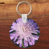Porte-clés Schlüsselanhänger lila Scabiosablüte (Recto)