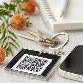 Porte-clés Schlüsselanhänger mit eigenem QR Code (Devant Droit)