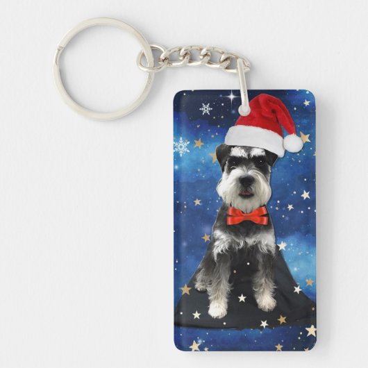 Porte-clés Schnauzer de Noël (Devant)