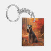 Porte-clés Schnauzer en automne Leaves Fall Inspire (Devant gauche)